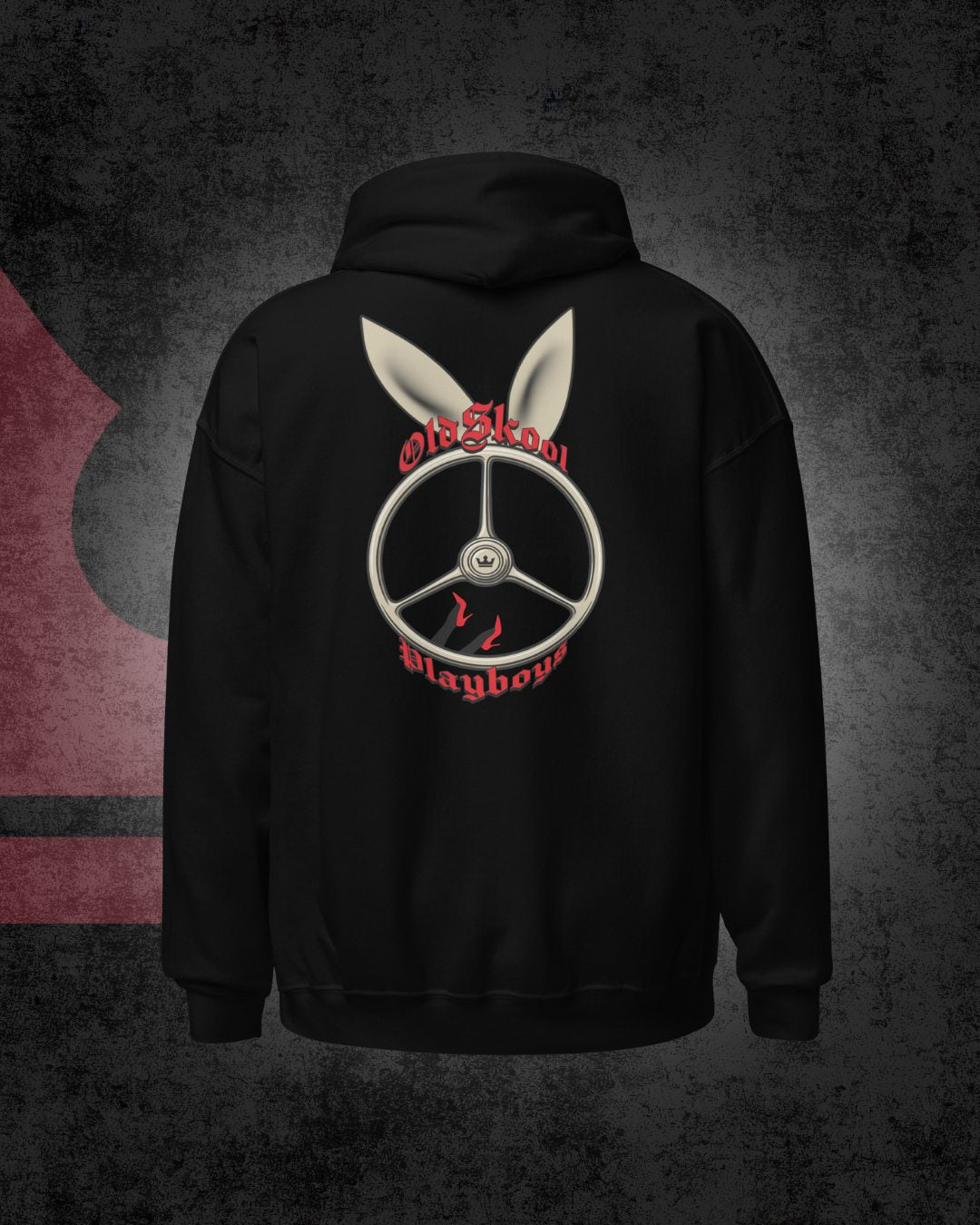 OldSkool Playboys Three Spoke Oversized Hoodie