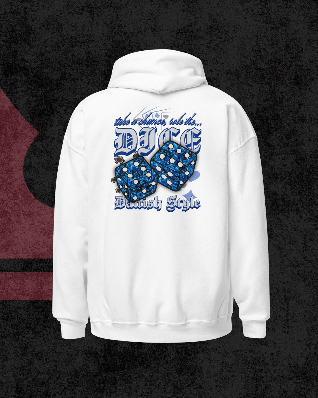 Danish Dice Oversized Hoodie blue