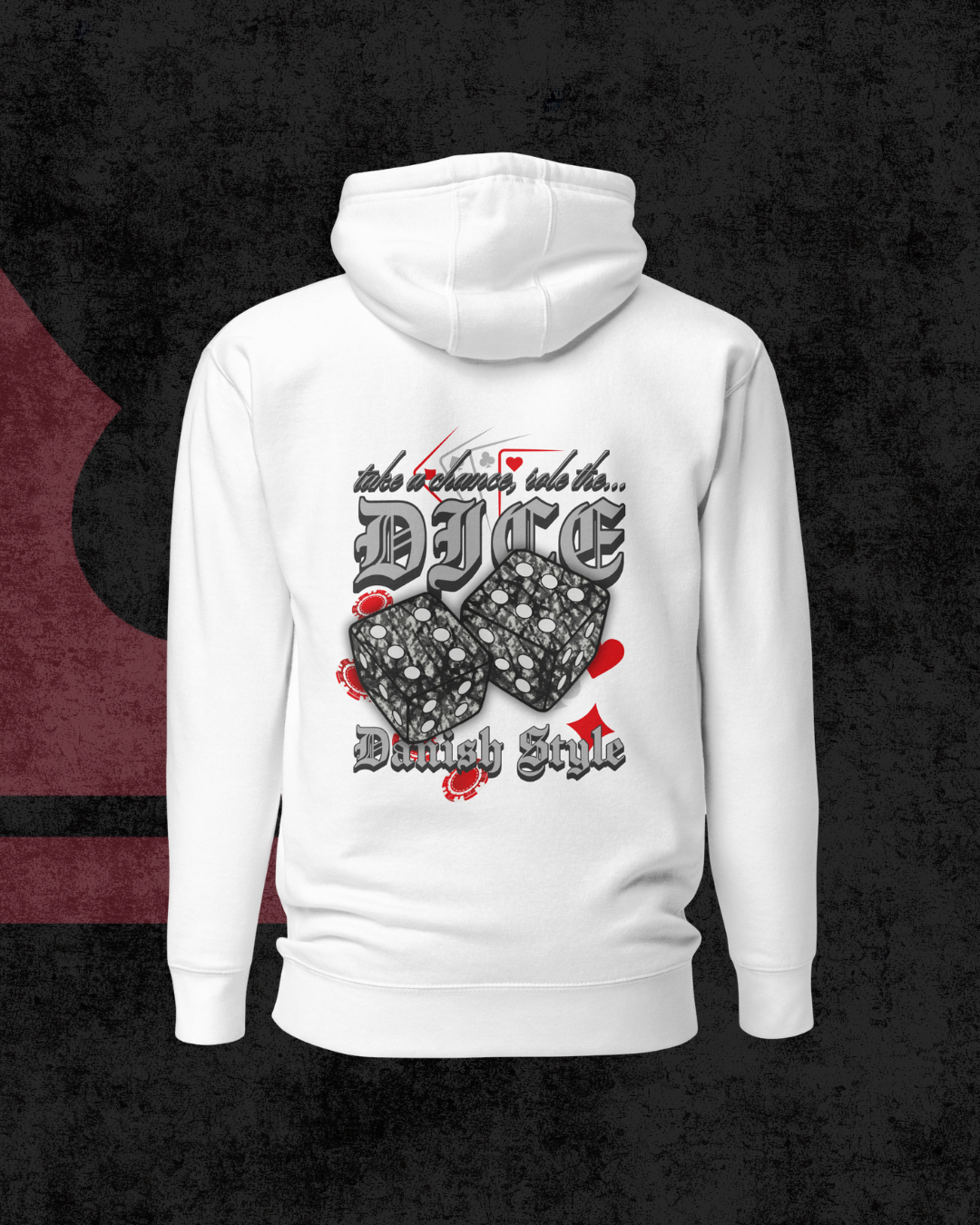 Deense dobbelsteen hoodie grijs