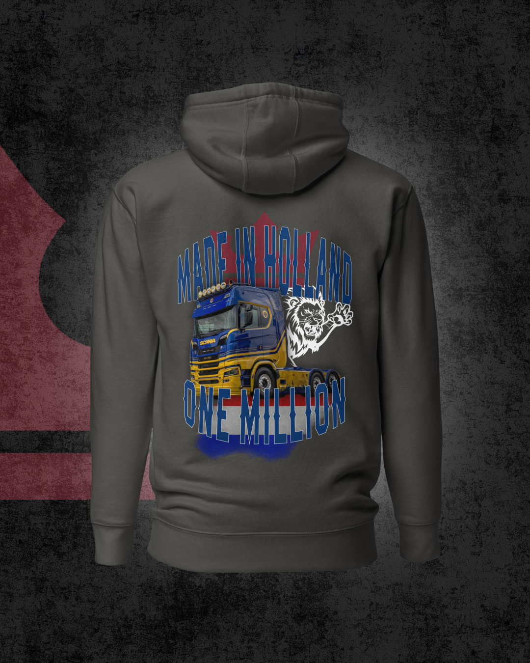 One million scania edition hoodie - donker grijs