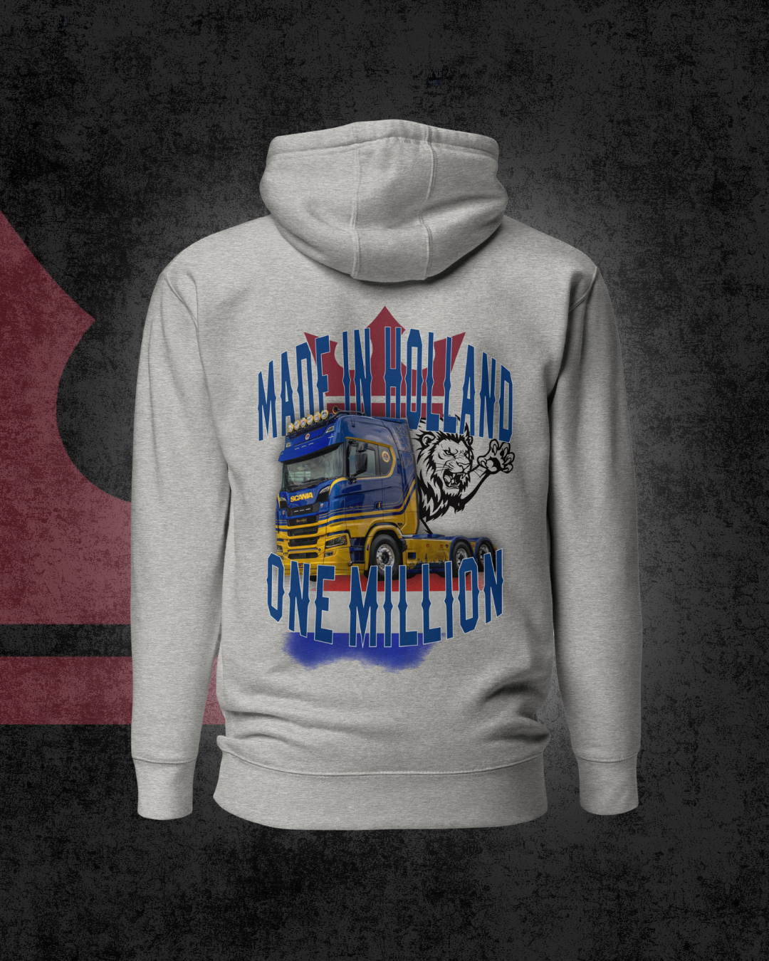 One million scania edition hoodie - licht grijs