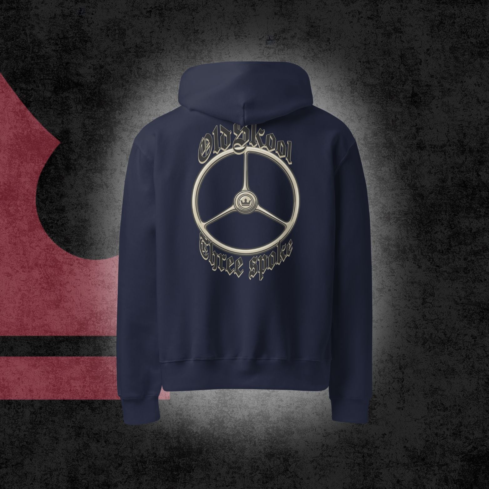 Oldskool three spoke oversized hoodie