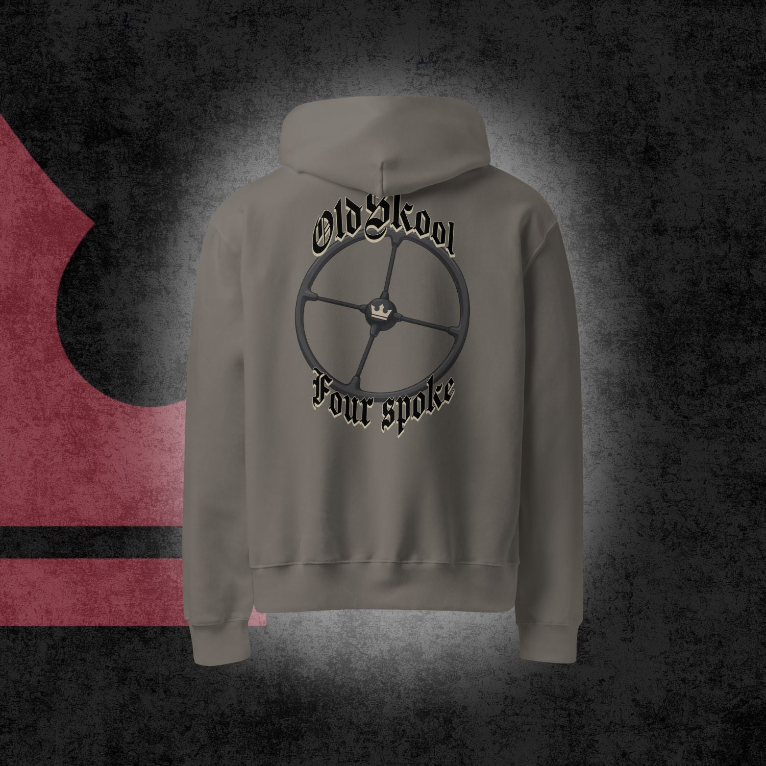 Oldskool four spoke oversized hoodie