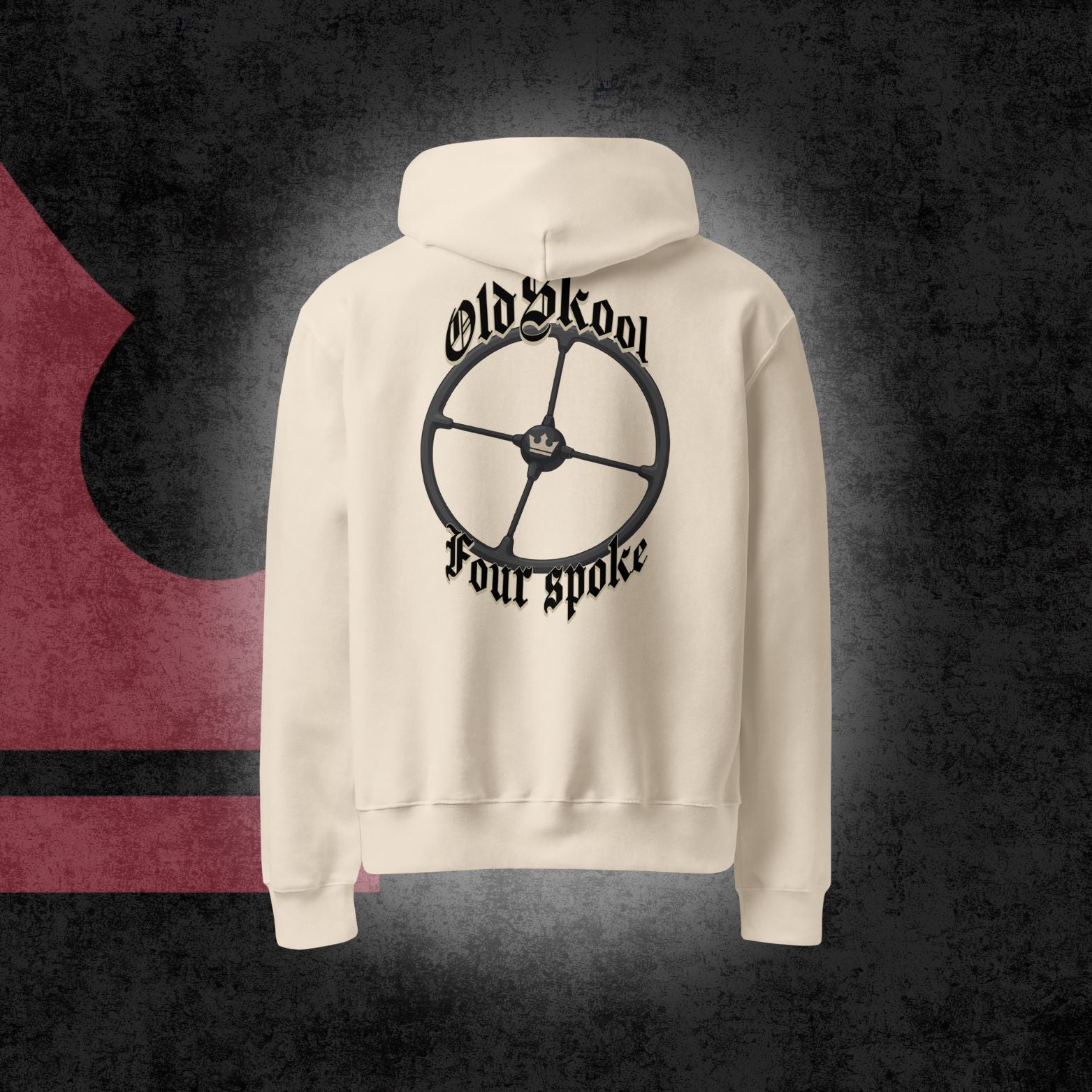 Oldskool four spoke oversized hoodie