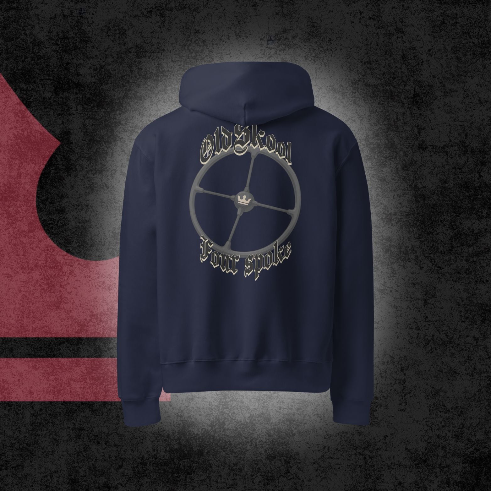 Oldskool four spoke oversized hoodie