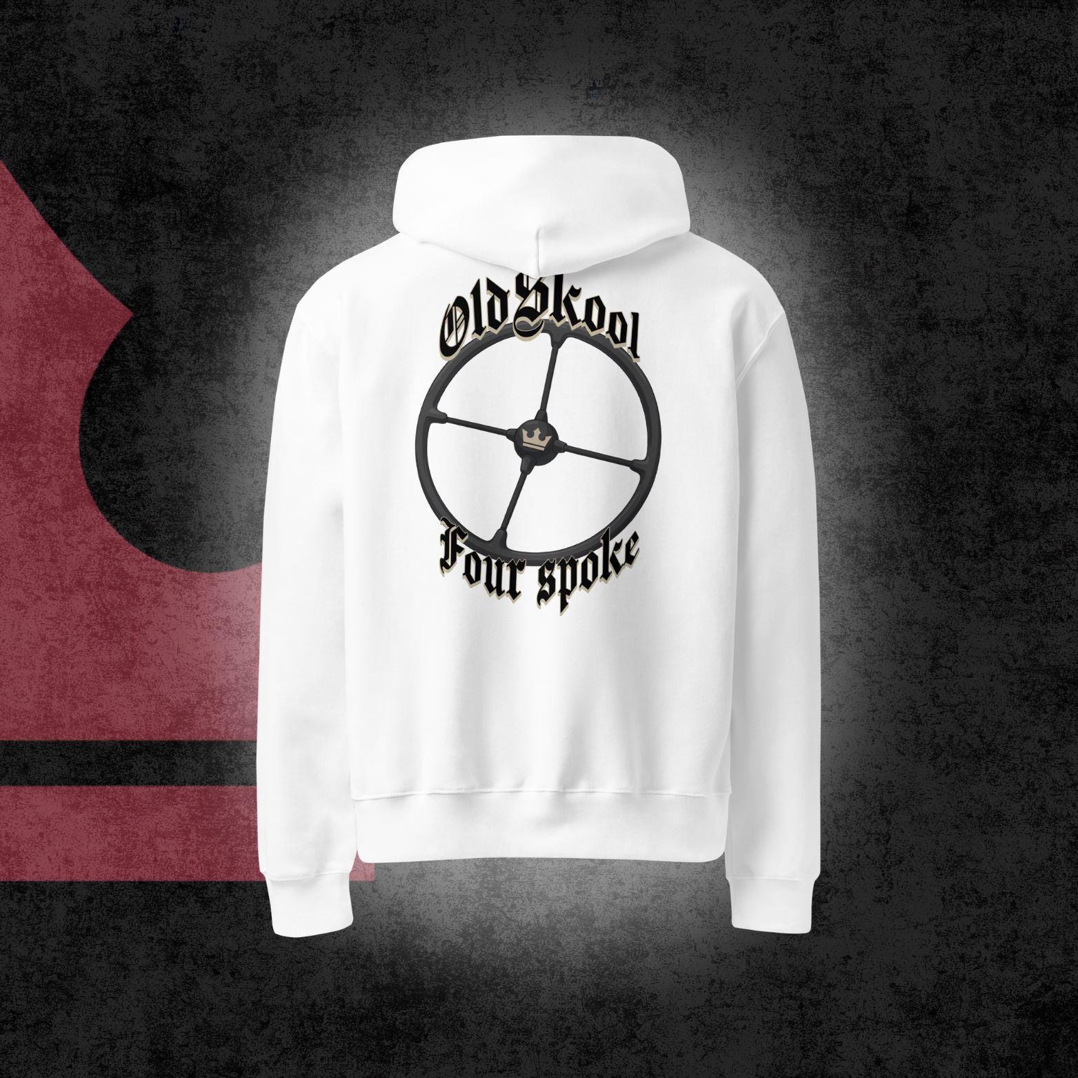 Oldskool four spoke oversized hoodie