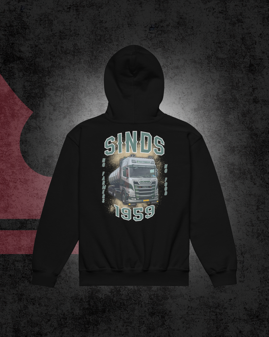 Van Triest 1959 edition hoodie jeugd - zwart/wit