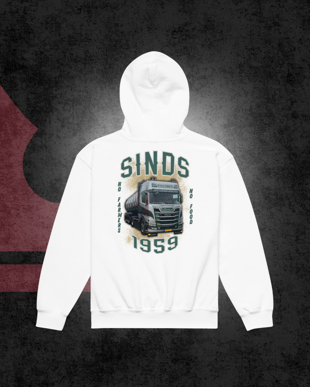 Van Triest 1959 edition hoodie jeugd - zwart/wit