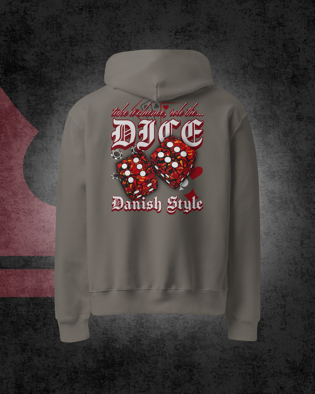 Danish Dice Oversized hoodie Red