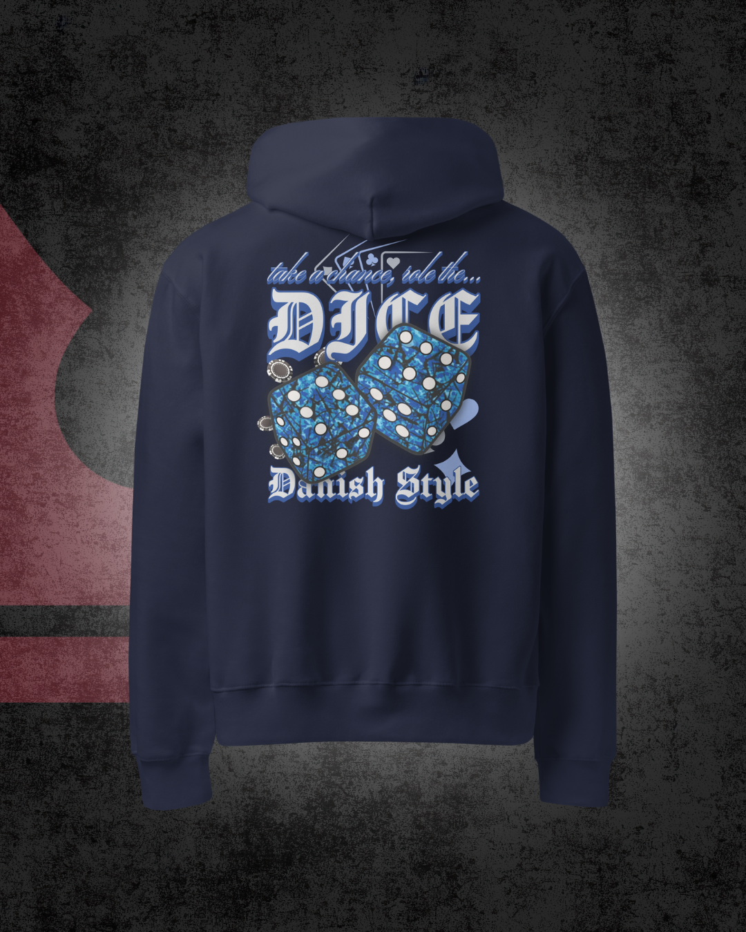 Danish Dice Oversized hoodie Blue