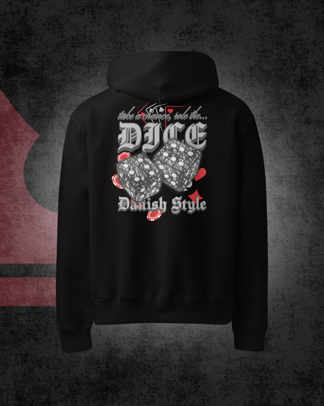 Danish Dice Oversized Hoodie Grey