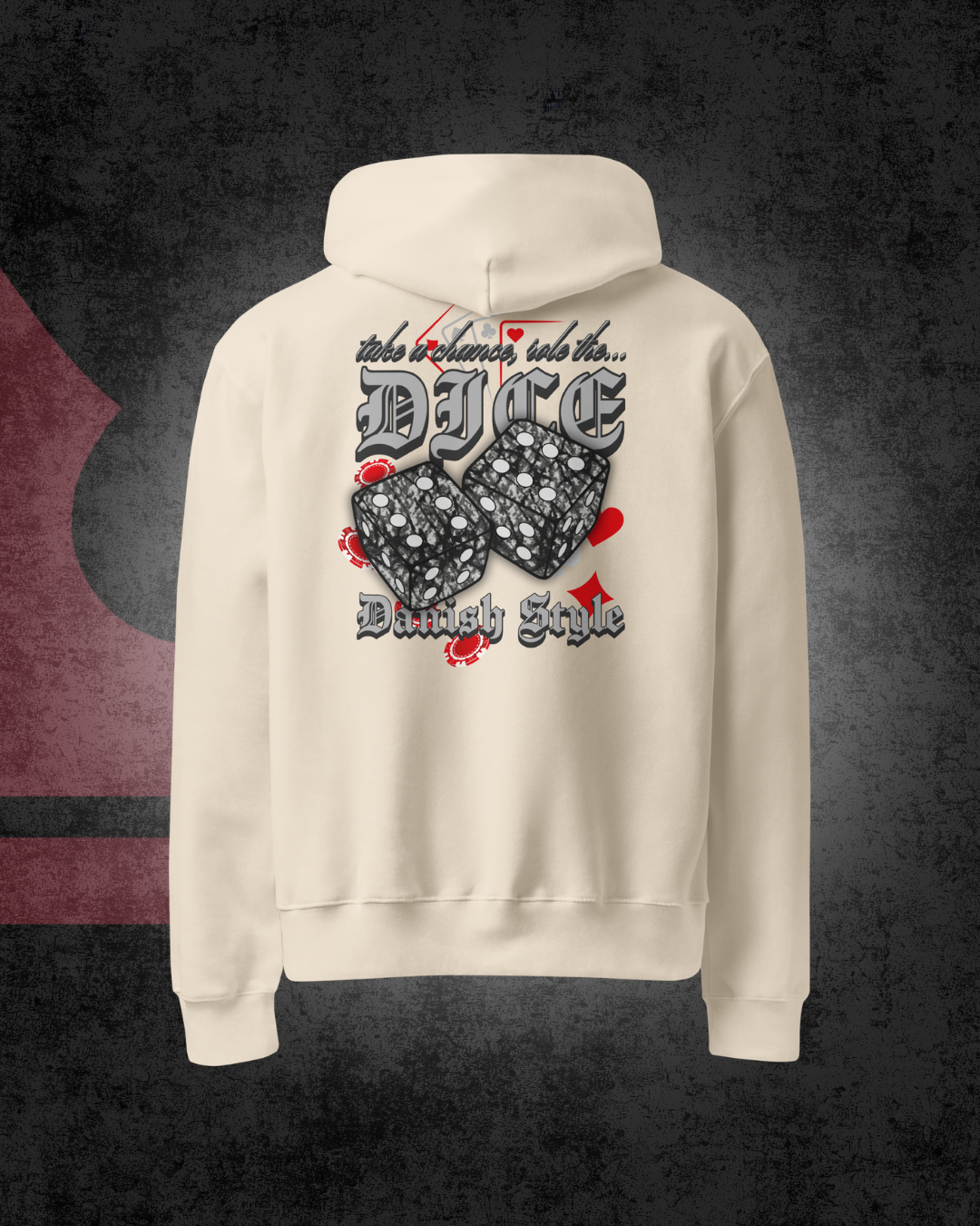 Danish Dice Oversized Hoodie Grey