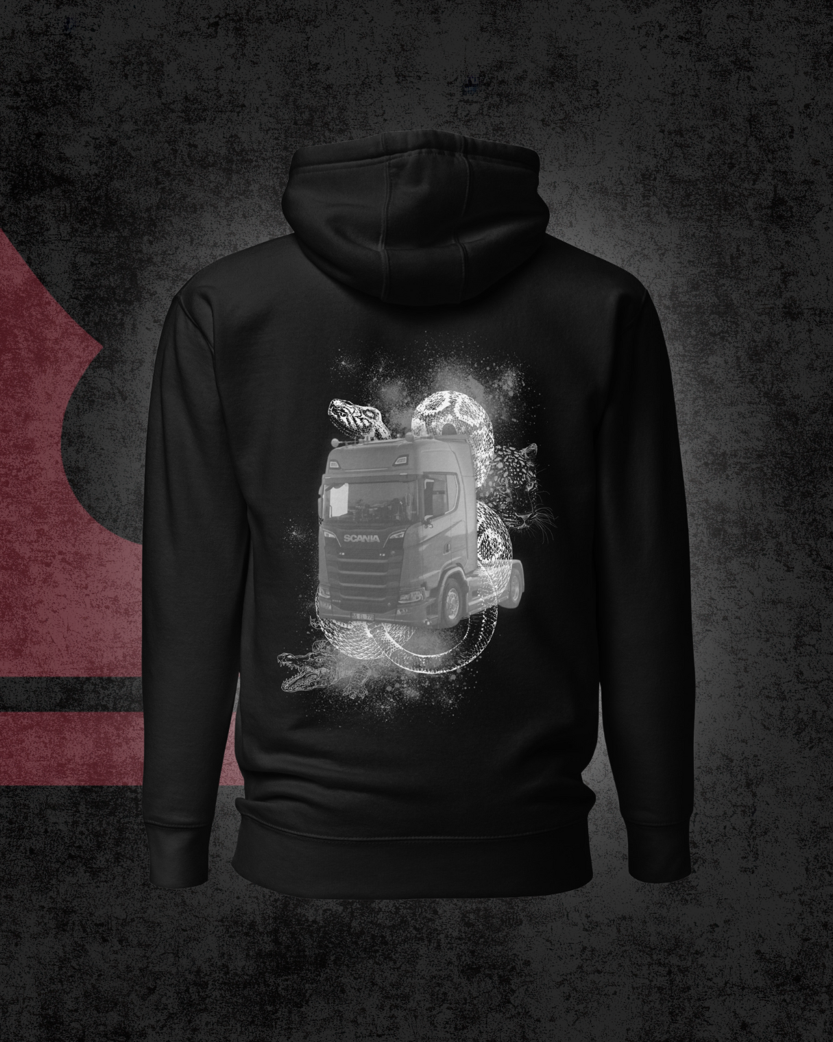 Scania snake edition hoodie - zwart